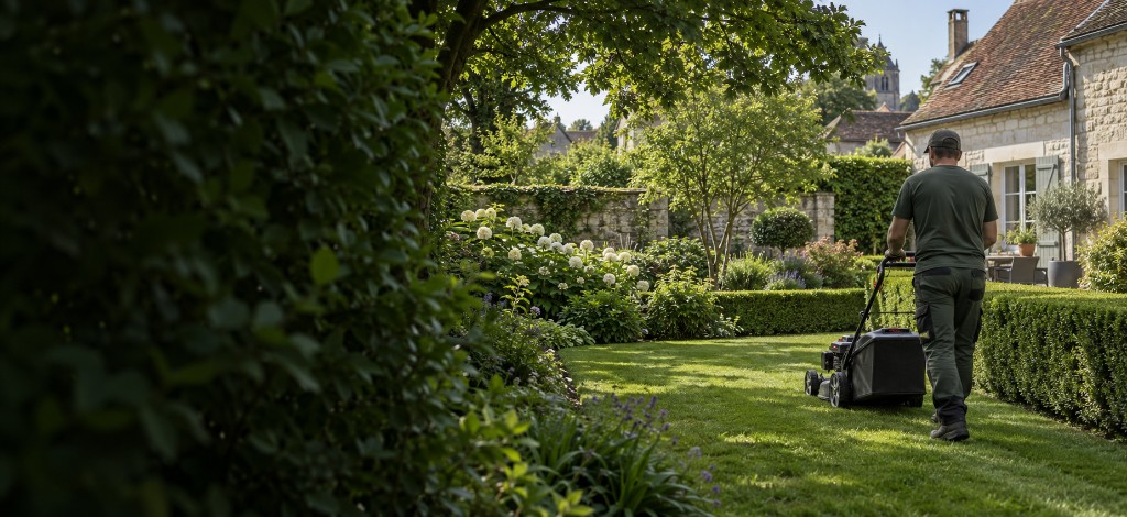 Jardin de ville entretenu près de Senlis, dans l'Oise
