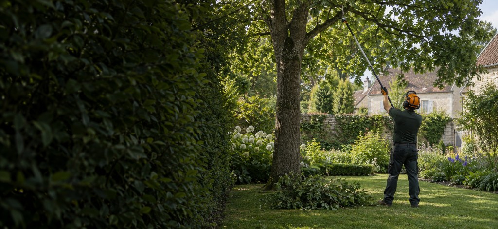 Grand arbre de jardin en lisière de forêt près de Villers-Cotterêts